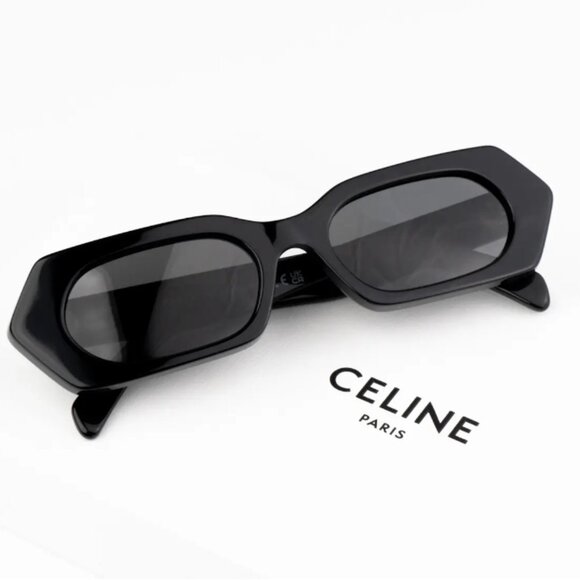 NEW CELINE SUNGLASSES, BLACK GEOMETIRC CELINE EYEWEAR - Picture 2 of 5